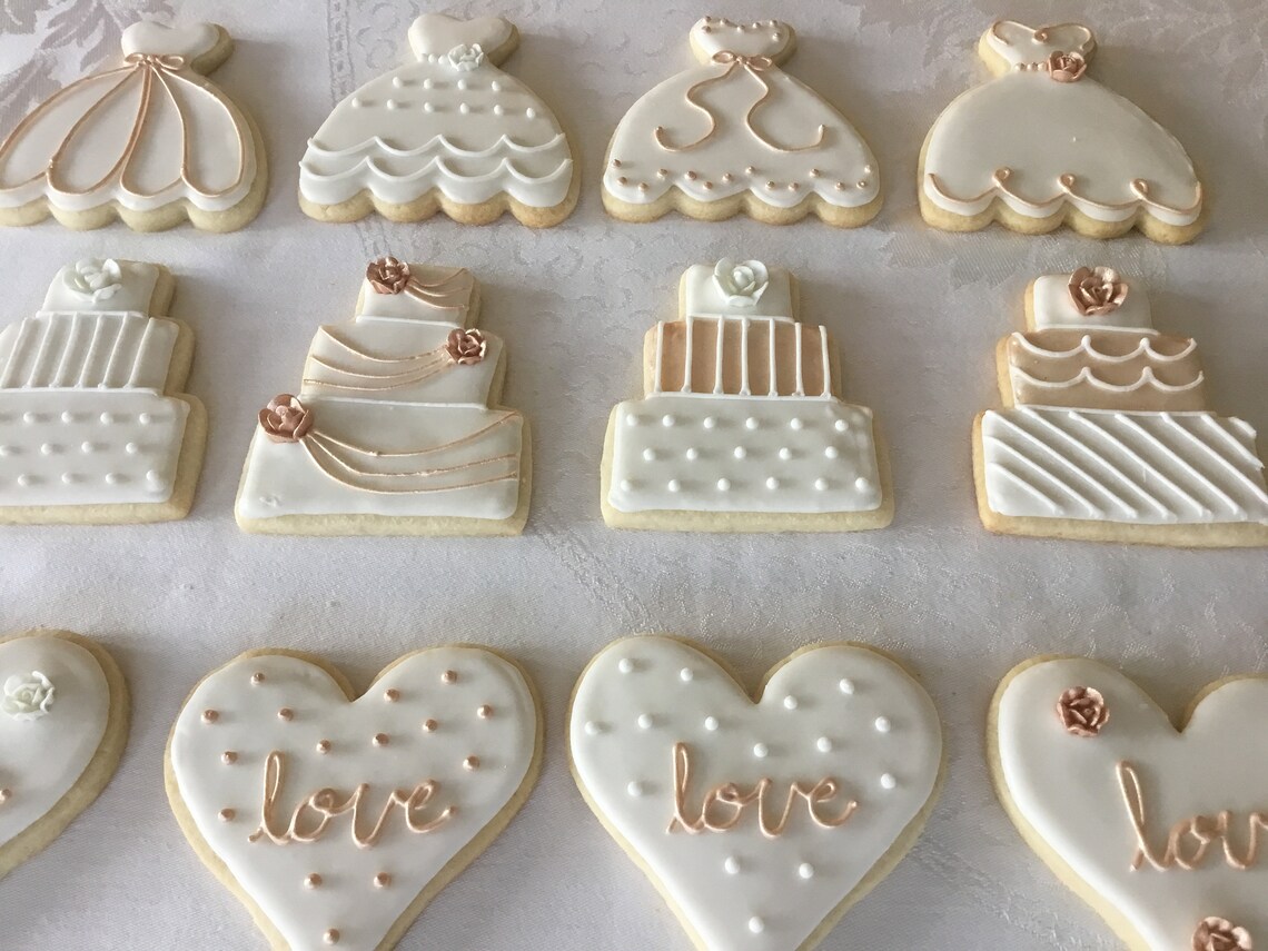 Wedding Decorated Sugar Cookies Wedding Favors Bridal Shower Etsy — free download