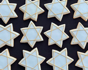 Star of David Cookies, Rosh Hashanah and Yom Kippur Dessert Table Treats