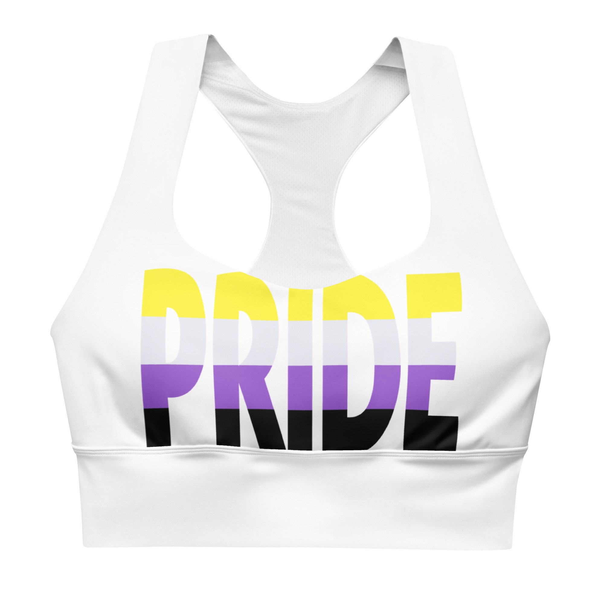 Community Lesbian Pride Flag Sports Bra Top, Lesbian Pride Gym Bra