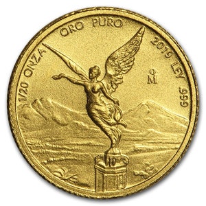 1/20 oz .999 Fine Gold Bullion 24k MEXICO LIBERTAD Coin 2019