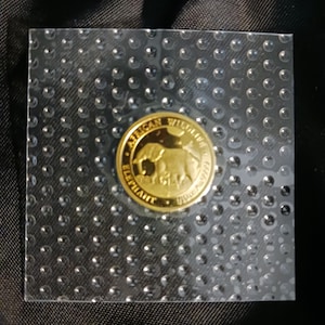 1/10 oz of .9999 Fine Gold Bullion 24k Somalia African Elephant Coin 2022