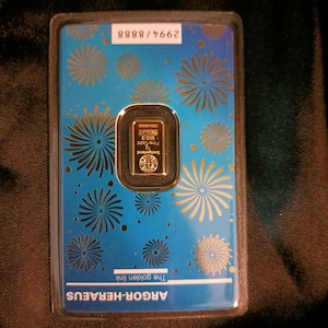 1 gram .9999 Fine Gold Bullion Bar Argor-Heraeus Limited Edition Year of the Rabbit 2023 (Assay)
