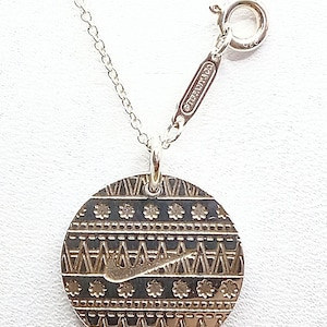 Tiffany & Co. 925 Sterling Silver "Nike" Commemorative Designer Pendant w/Necklace Set