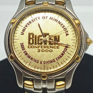 Seiko Men's University Of Minnesota "BIG TEN CONFERNCE 2000" 5ATM Two Tone Quartz Watch-For The Champions Edition!