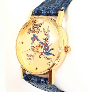 Rare Vintage Armitron 1989 Bugs Bunny Magic Trick Collectors Quartz Watch