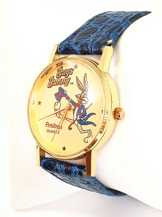 Rare Vintage Armitron 1989 Bugs Bunny Magic Trick Collectors Quartz Watch Etsy