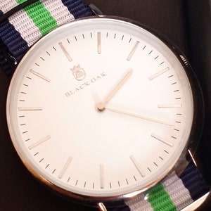 Black Oak unisex Sleek Designer Quartz Watch-New w/Box!