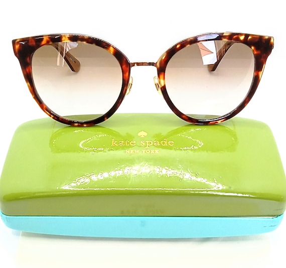 KATE SPADE Brown/Hint of Blue Tortoiseshell Square Sunglasses w/Gradient Lenses kate spade | Accessories | Kate Spade Brown Tortoiseshell  main image 2