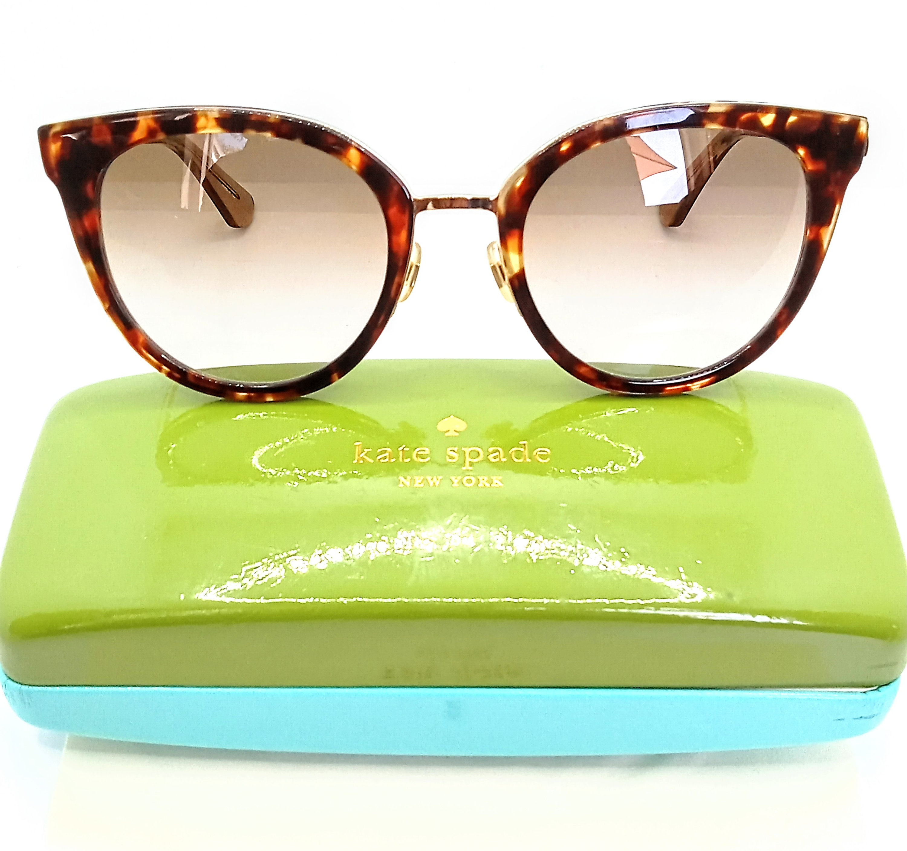 Kate Spade Tortoiseshell Oversized Sunglasses with Gradient Lenses Kate Spade Amberlee/S Tortoise, Blue Prescription Sunglasses main image 2
