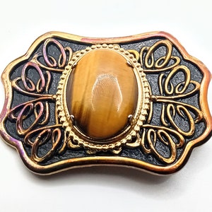 Huge Natural Oval Shape Tiger Eye Stylish Belt Buckle