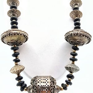 Vintage Ethnic Mix Metal Fashion Statement Necklace