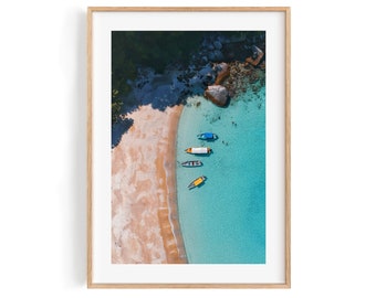 Boast in the Bay. Coastal Beach photography for the Modern Home. Print or framed wall decor.