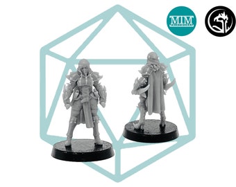 Female Tundra Drow Rogue | Tabletop RPG Miniature | D&D | Roleplaying