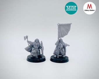 Dwarven Captain and Banner