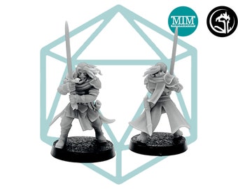 Seasoned Human Warrior | Tabletop RPG Miniature | D&D | Roleplaying