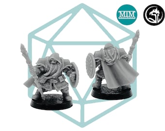 Tundra Male Dwarf Druid | Tabletop RPG Miniature | D&D | Roleplaying