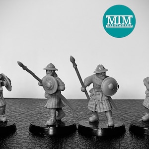 Scottish Warriors with Spear and Shield