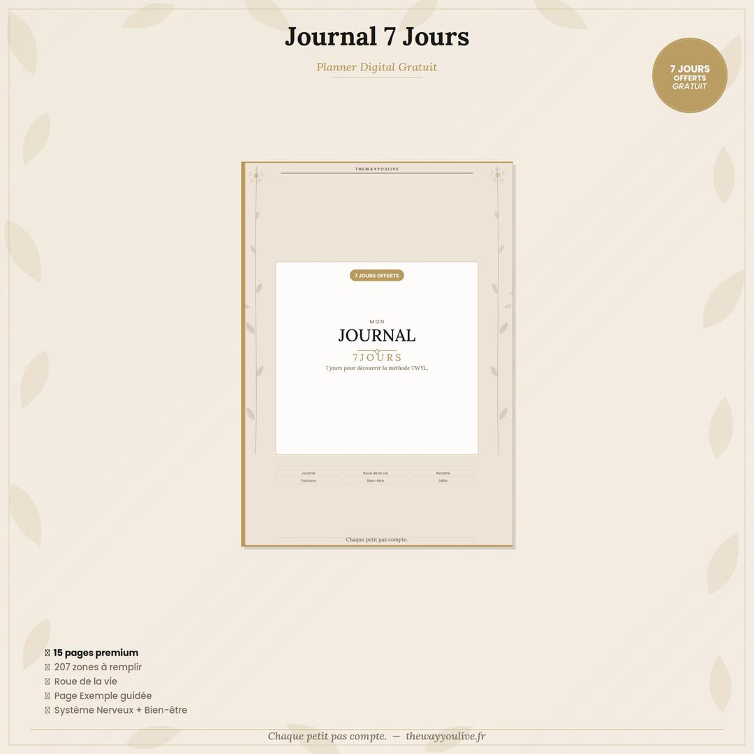 7 Day Routine Journal.pdf Free 7-day Journal PDF Printable | Digital Planner for Women | Wheel of ...