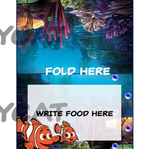 Finding Nemo Food Labels - Digital File - Instant Download - Etsy