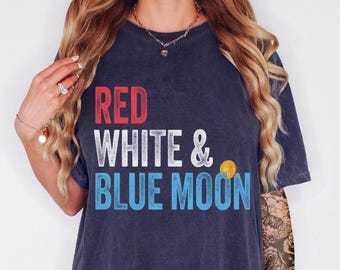 Camiseta del 4 de julio, Camiseta de América, Colores cómodos, Camiseta patriótica, Camiseta estética roja, blanca y azul de moda, Camiseta vintage, Camiseta de cerveza