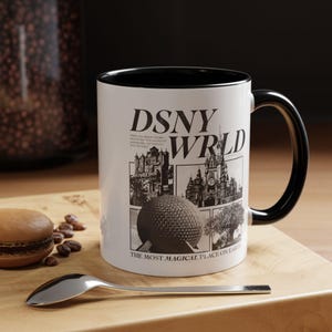 DSNY WRLD Coffee Mug, WDW Coffee Mug, Magic Theme Park Coffee Mug, Magical Park Coffee Mug, Magical Kingdom Mug, Cute Magic Coffee Mug Black
