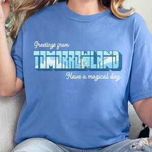 Shirt geïnspireerd op WDW-themapark, WDW, comfortkleuren, vakantieshirt, magisch shirt, esthetisch trendy vintage shirt, Tomorrowland-shirt