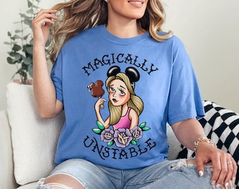 Magic Tattoo Shirt, Magically Unstable, Vacation Shirt, Magical Mouse Shirt, Cute Aesthetic Trendy Shirt, Vintage Shirt, Womens Magic Shirt