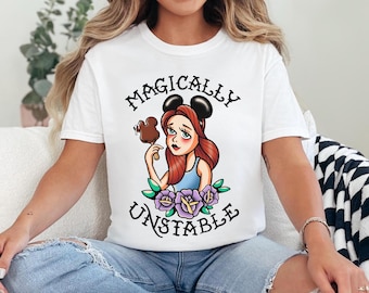 Magic Tattoo Shirt, Magically Unstable, Vacation Shirt, Magical Mouse Shirt, Cute Aesthetic Trendy Shirt, Vintage Shirt, Womens Magic Shirt