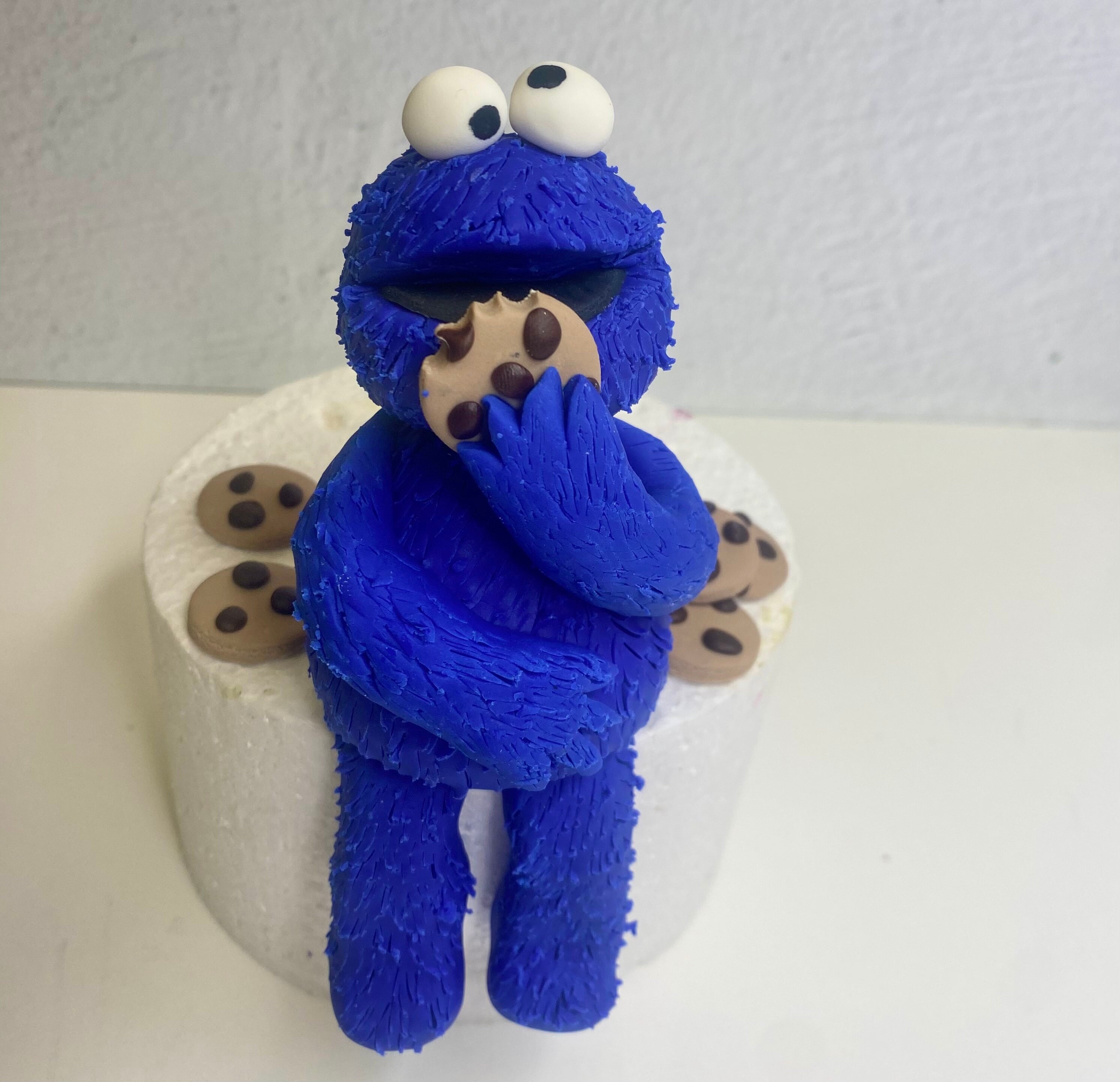 Cookie Monster Cake Topper Sesame Street Fondant Chocolate - Etsy