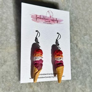 Lesbian earrings, Lesbian ice cream cone earrings, Subtle lesbian pride jewelry, Lgbtq jewelry, Queer earrings, Gay earring, Coming out gift