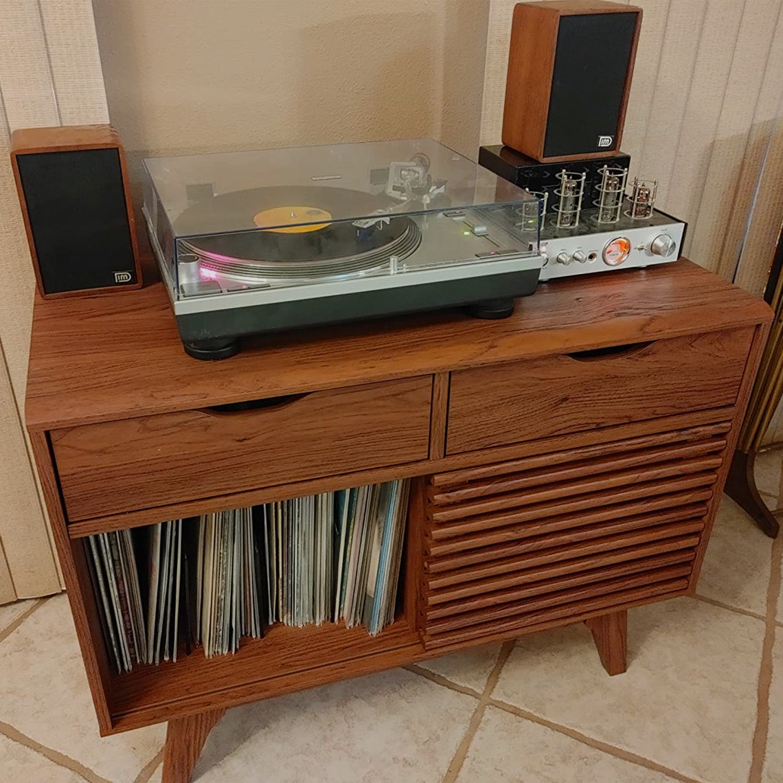 Midcentury Modern Vinyl Record Storage Display 37 Etsy