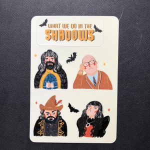 GRATIS VERZENDING What we do in the shadows stickervel/ Laszlo/ Nadja/ Nandor/ Colin Robinson/ vinylstickers
