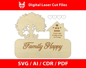 Tree of Life key holder Model 9 - Laser Cut Files - SVG+DXF+PDF+Ai - Instant Download