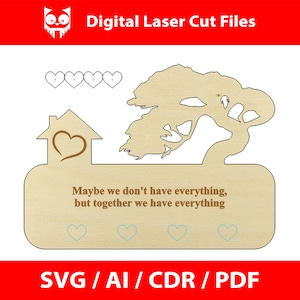 Tree of Life key holder Model 4 - Laser Cut Files - SVG+DXF+PDF+Ai - Instant Download