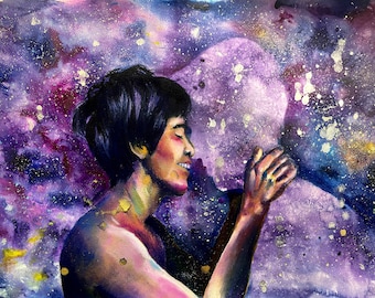 Remembrance | TDOR Watercolor Painting About Love and Grief | Art Print or Original Artwork in Color by Transgender Artist Arien Reed