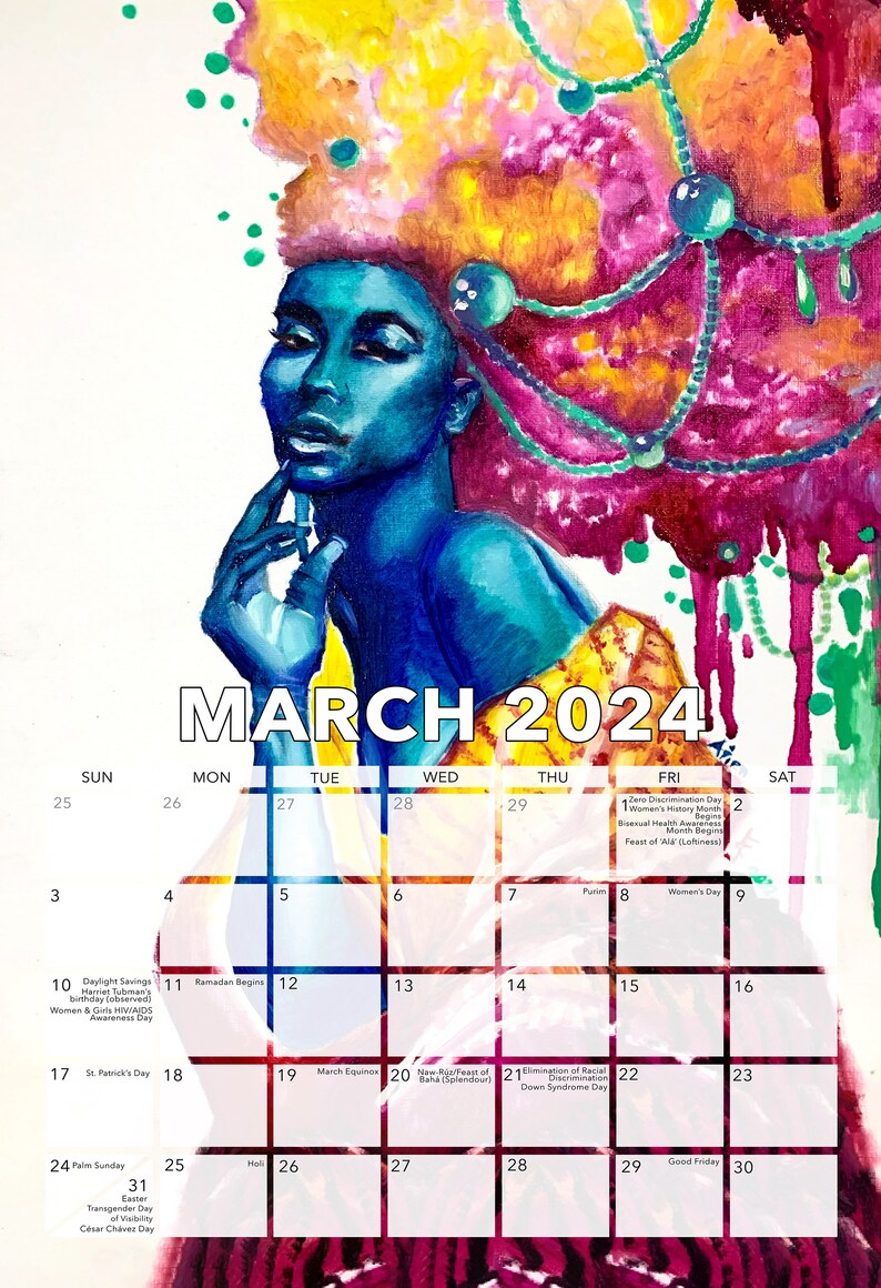 2024 16month Diversity Calendar Featuring Transgender Etsy Australia
