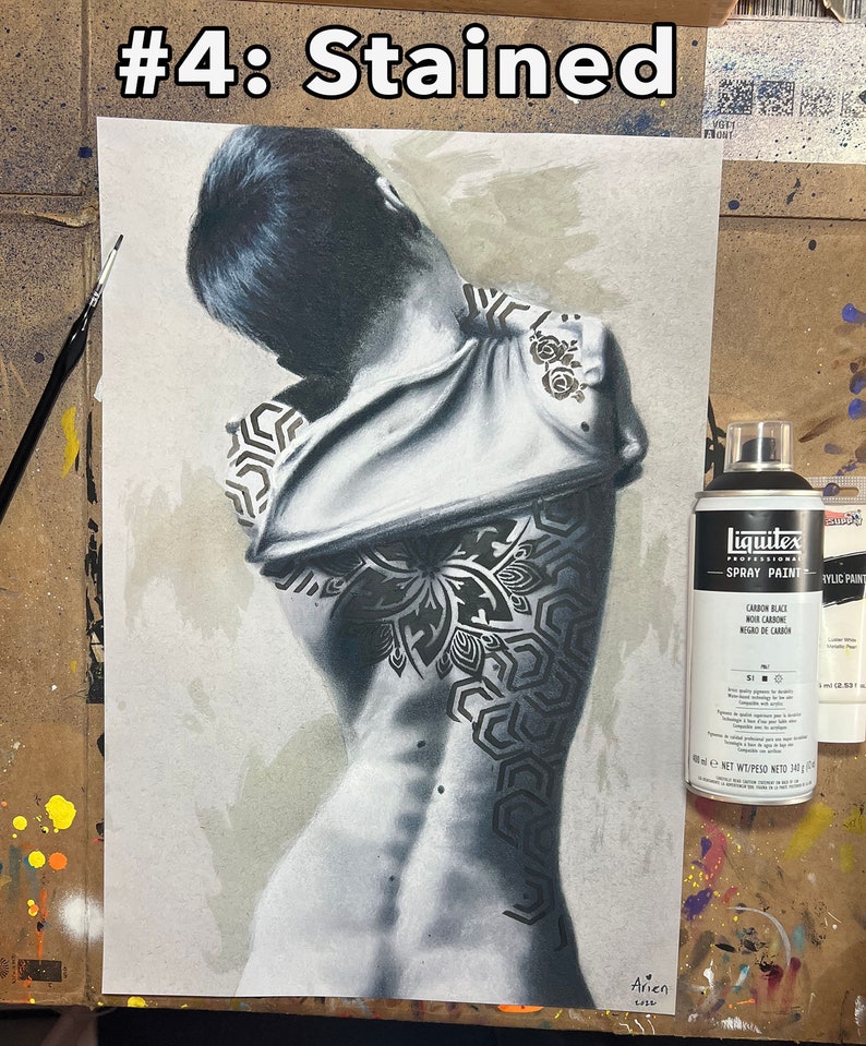 FTM Unbinding | Hand-embellished Art Prints of Charcoal Drawing of ...