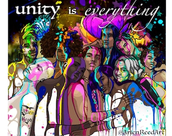 Unity is Everything Shirt, Tote Bag, Pillow, Art Print, Sticker, or Magnet | Featuring a Drawing by Arien Reed