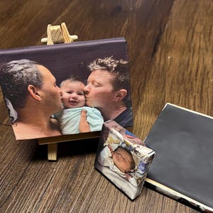 Anpassad canvasmagnet | Gallerinslagen | Personligt minne | Mors dag, fars dag eller icke-binär föräldradagspresent