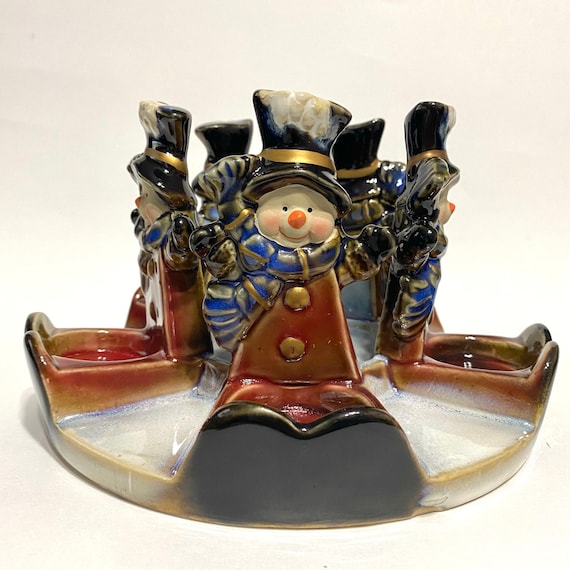 1970'sスノーマン ティーライトキャンドル ウィンタークリスマス