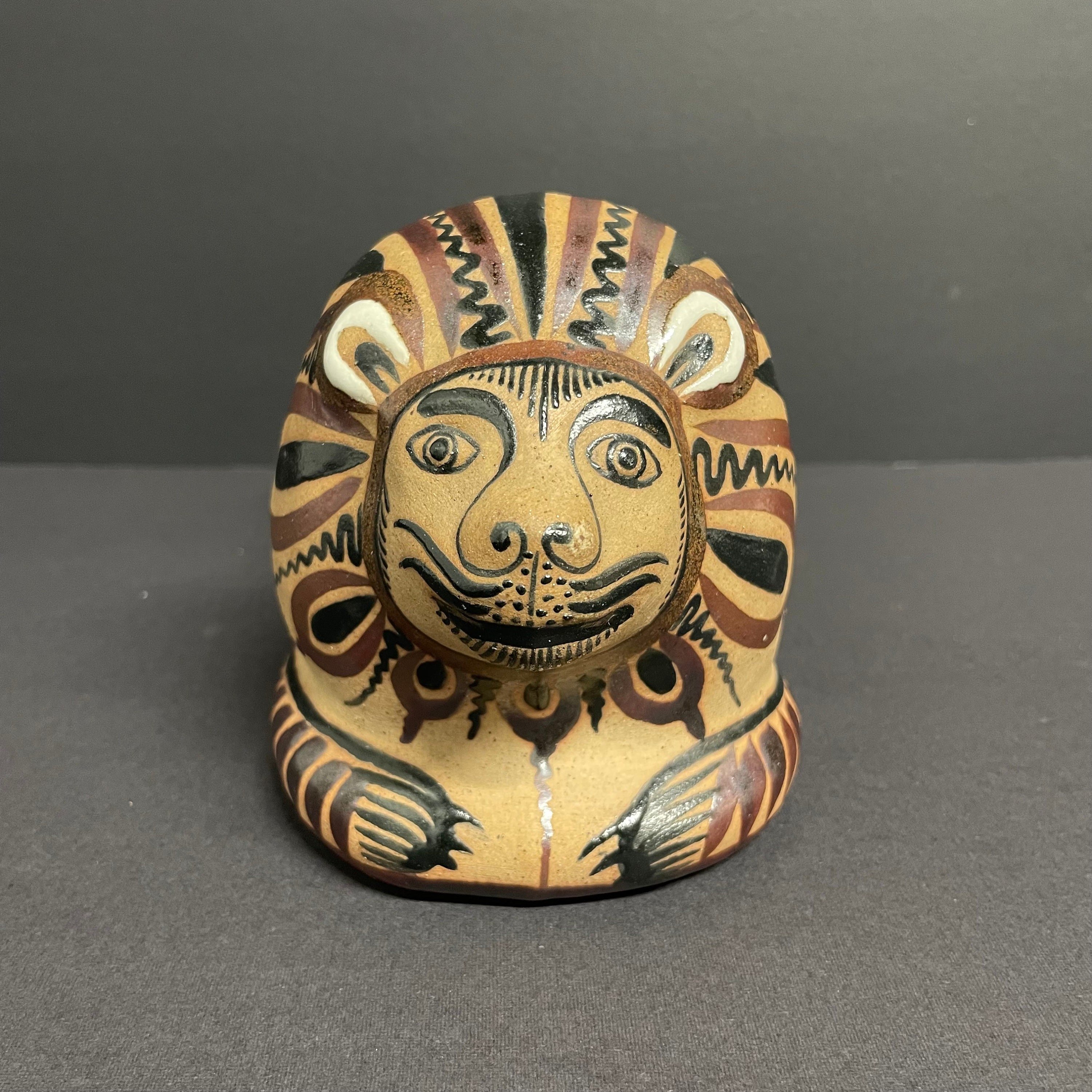 ヴィンテージ メキシコ 陶器 置物 ライオン ヴィンテージの大型トナラ