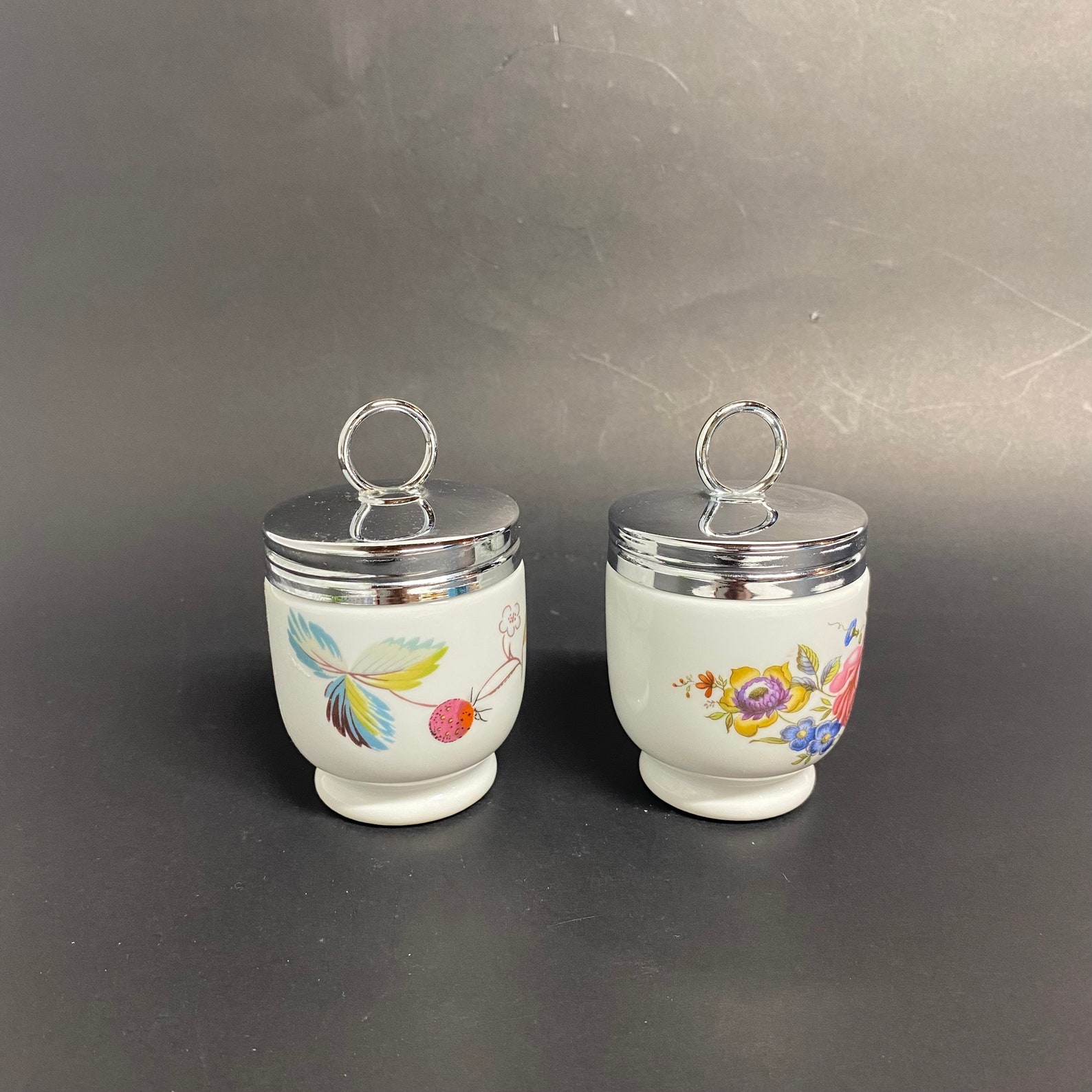 Vintage Egg Coddlers Royal Worcester Pair of 2 Porcelain Made Etsy