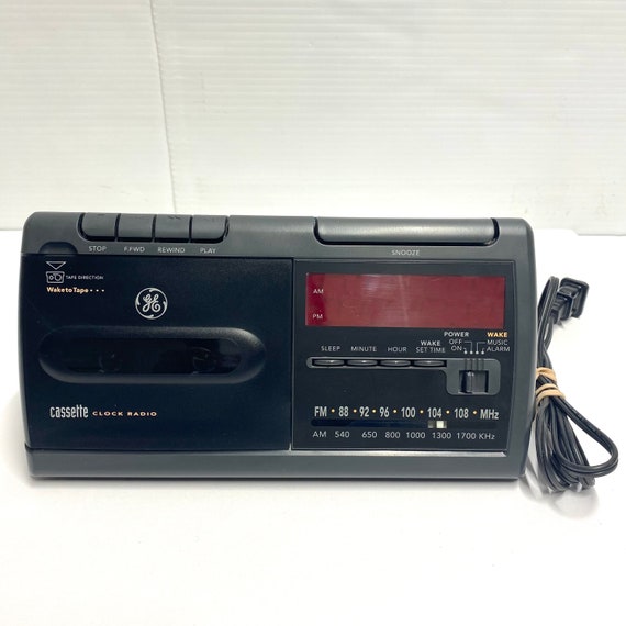 Vintage GE Radio Cassette Player Alarm Clock General Electric Etsy