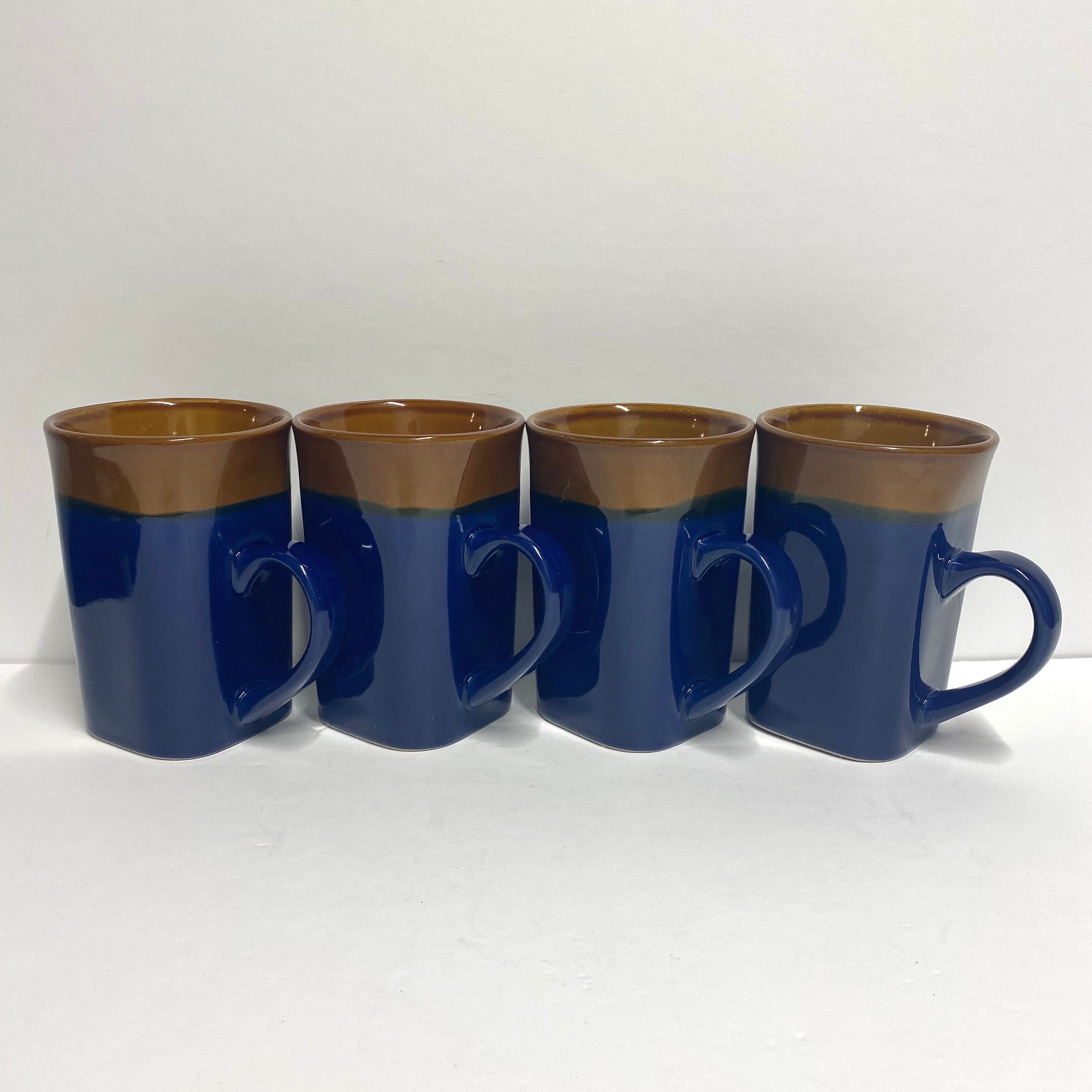 Vintage Royal Norfolk Mugs Set of 4 Square Shaped Coffee or Etsy