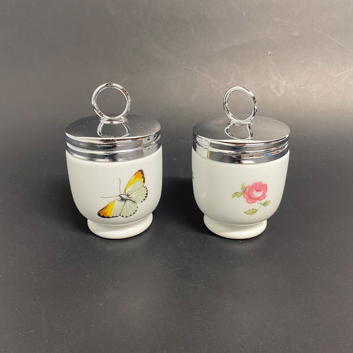 Vintage Egg Coddlers Royal Worcester Pair of 2 Porcelain Made Etsy
