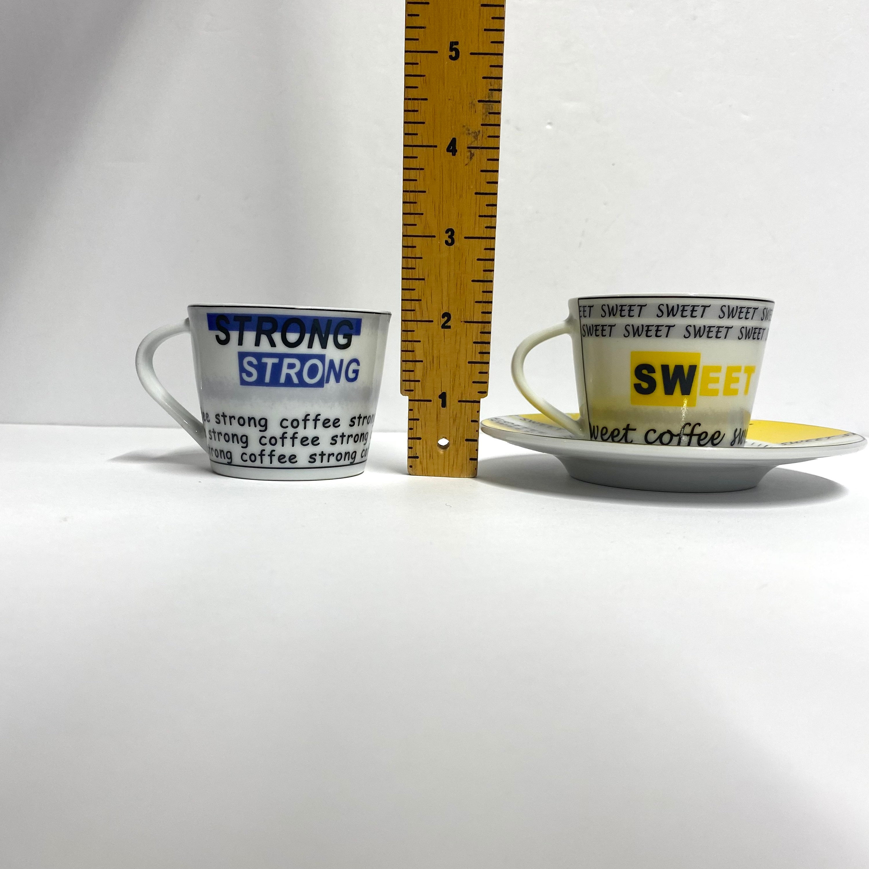 Vintage Porcelain Tognana Coffee Cups and Saucers Set of 3 Etsy