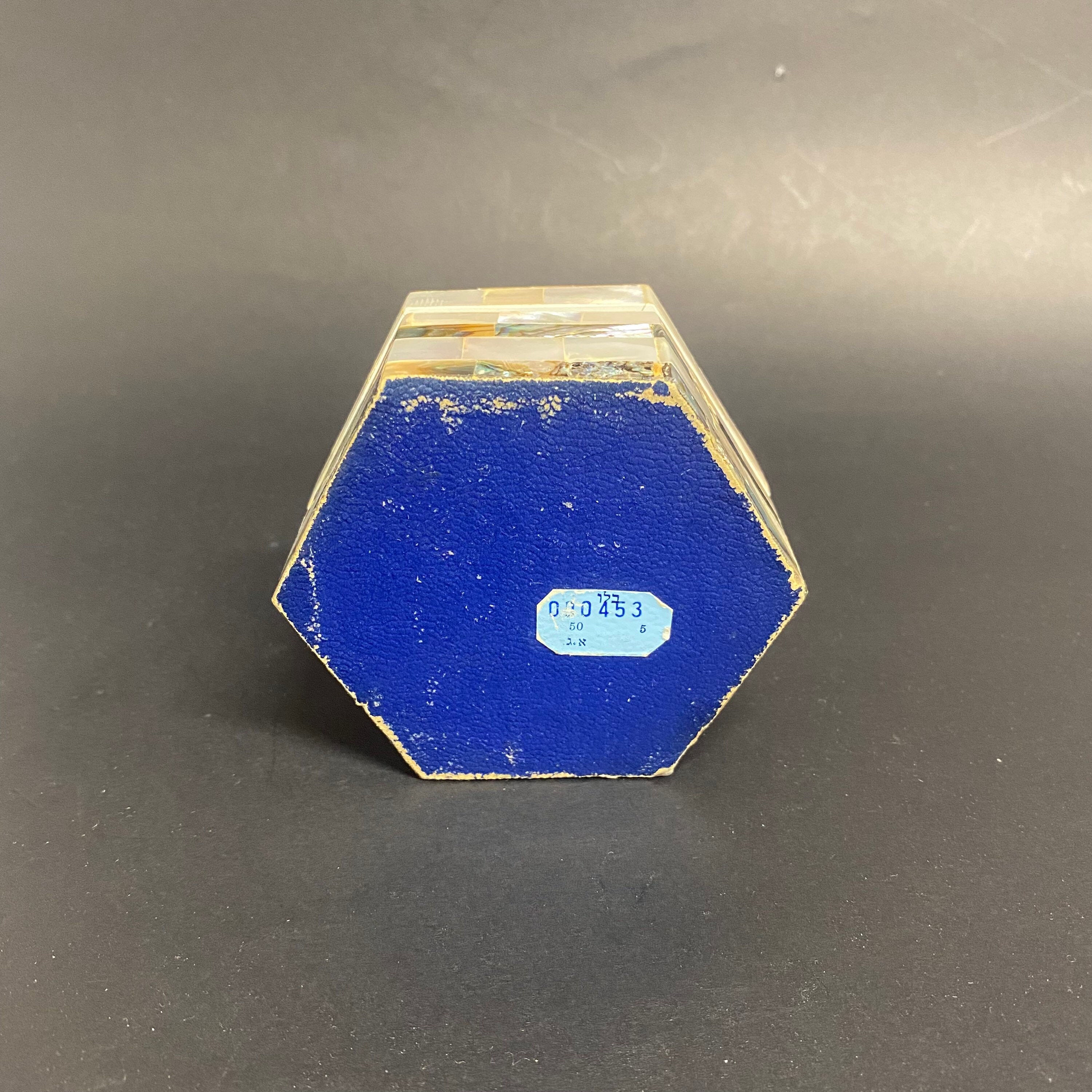 Vintage Abalone Jewelry Box Hexagon Shape Inlaid Mother of Etsy