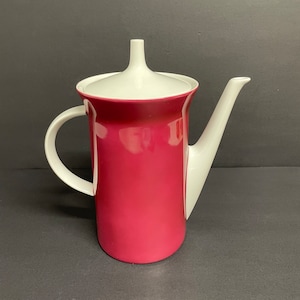 Vintage ROSENTHAL Secunda purple teapot made in Germany designed by Hans Theo Baumann purple and white kitchenware large coffee pot