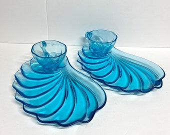 ヘーゼルアトラス　ブルー　食器セット ヴィンテージ ヘーゼル アトラス カプリ ブルー スナック セット