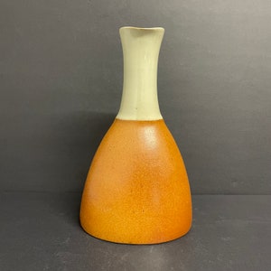 carafe SIAL vintage marron et beige pichet pichet art poterie en grès décor bar 9 3/4" de haut fabriqué au Canada